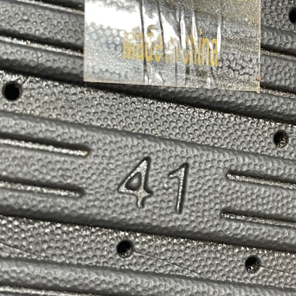 NWT Henry Ferrera Large Buckle Tan & Black Slides - Picture 11 of 12